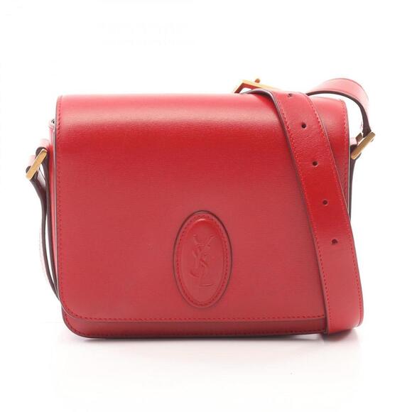 SAINT LAURENT Red Leather Shoulder Bag - Picture 2 of 9